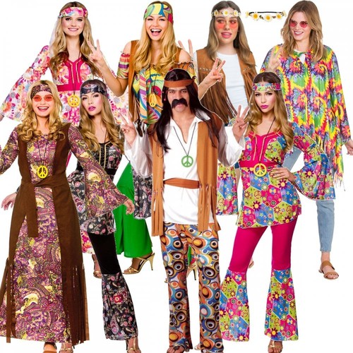 Womens mens hippie fancy dress - mens,