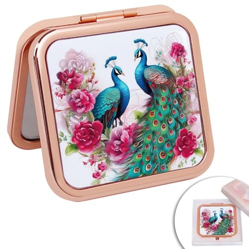 Vintage compact mirror small - vintage,
