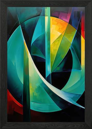 Abstract geometric painting - geometric,