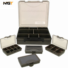 NGT New Carp Fishing 4+1 Black Terminal Tackle Box Storage System + Bit Boxes