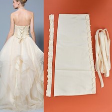 3Pcs 1 Set Satin Corset Kit Zipper Replacement Wedding Dress Lace Up
