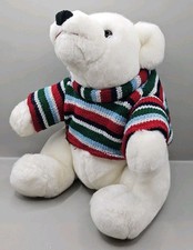 Tesco Chilly and Friends Polar Bear Christmas Jumper Soft Toy Plush 10" (2003)