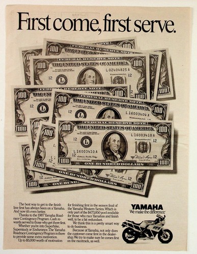 Yamaha 1987 vintage magazine - 1987,