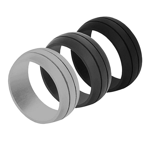 3pcs mens silicone wedding - 3pcs,