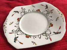 Standard Fine China Square Shaped Side Plate KINGFISHER Circa 1930's