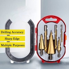6PCS HSS Step Drill Bit Large