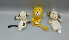 Set of 3 Jellycat Finger Puppets Cow Lion Sheep Soft Plush Toys