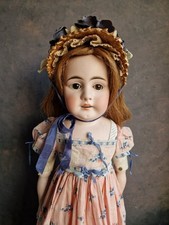 22" Antique Bisque Shoulder Head Kestner Doll With Square Teeth