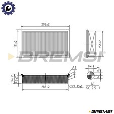 AIR FILTER FA1223 FOR JAGUAR XJ S-TYPE/II XF/SPORTBRAKE 224DT 2.2L 204PT 2.0L XJ