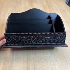 Wooden letter organiser storage