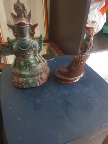 Antique bronze buddha - antique,