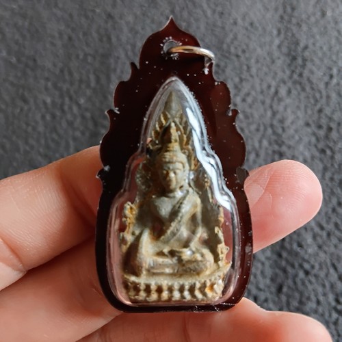 Thai bronze buddha amulet - bronze,