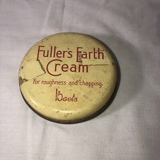 Vintage Fuller’s Earth Cream For Roughness & Chapping Boots Tin 1930s Empty