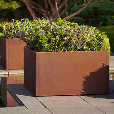Heavy Duty Metal Planter Garden Corten Steel Plant Flower Bed Outdoor Trough Tub