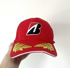 Vintage Bridgestone Baseball Cap Hat Leaf Red Gold F1 Racing World Challenge