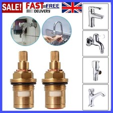 2PCS Quarter Turn 3/4"" Ceramic Disc Cartridge Bath Tap Valves Replacement Repai