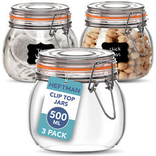 HEFTMAN Glass Clip Top Jar
