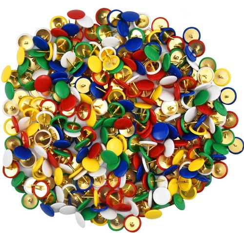 Drawing pins coloured heads - drawing,