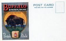 Buffalo Binder Twine Poster Advertising British Made unused old postcard Good