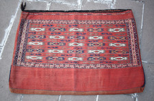 Antique Tekke Tribal Camel Bag Rug 45'' x 31'' Collector's Item Kilim Chuval Rug