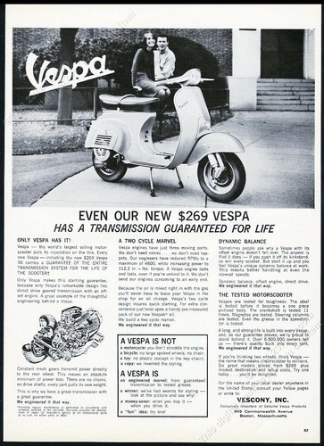 1964 vespa scooter - vespa, 50