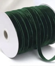 Dark green velvet ribbon 10mm wide 5m Length