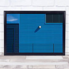 Ton Sur Architecture Facade Building Blue Graphic Geometry Shapes Wall Art Print