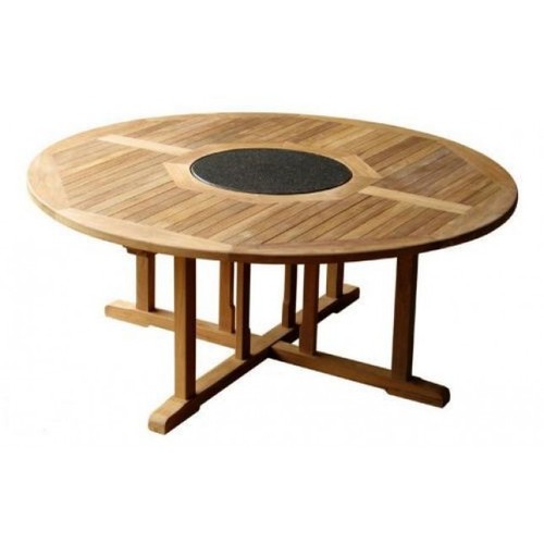 180cm teak circular pedestal - circular,