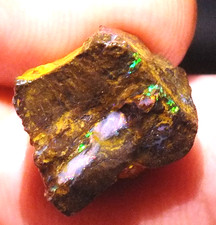 Boulder Matrix Opal 12.30 carats Top Electric Cian Green Red fires Australian
