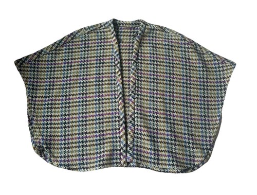Vintage cape shawl houndstooth - vintage,