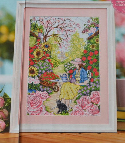 Lady reading greenhouse - lady,
