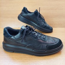 Ecco Black Soft Leather UK Size 6.5-7 Mens Casual Shoes / Trainers, EU Size 40