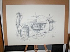 Aviano Italy Fine-Pencil-Art Rino-Belisario Veechie-Case-ad Aviano Milan-Art