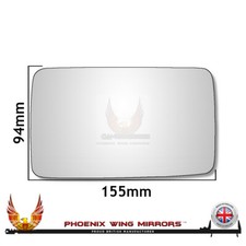 Right Hand Drivers Side VW Polo Mk2 1990-1994 Convex Wing Door Mirror Glass