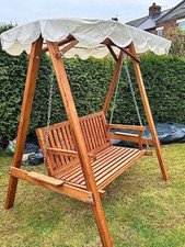 Wooden garden swing bench - wooden,