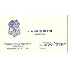 Lt. H.A. Skip Miller Pasadena