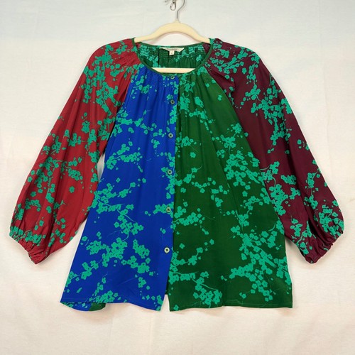 Tucker silk colorblock floral - tucker,