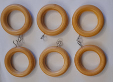 Wood Wooden Curtain Rings 35mm