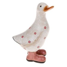 PINK POLKA DOT DUCK ORNAMENT -