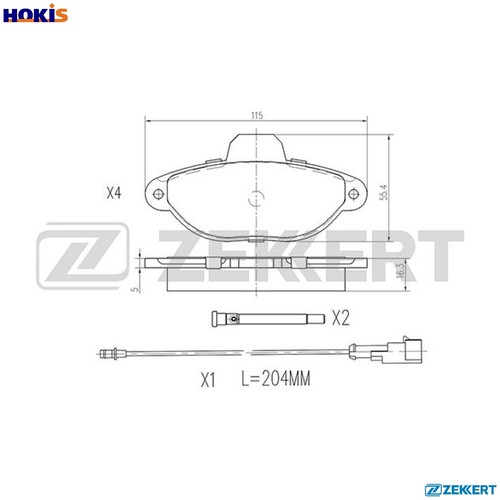 Brake pad set disc - brake,