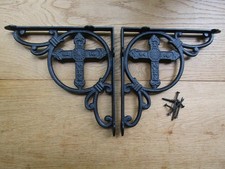 Rustic iron shelf brackets