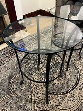 Glass Side Table Round End