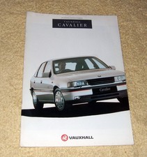 Vauxhall Cavalier Range Brochure 1991 No1 inc L, 4x4 GL, CD, SRi, GSi 2000
