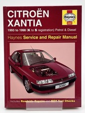 Citroën Xantia (1993–1998) Service & Repair Hardback - Haynes Manual #3082