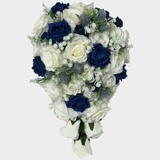 Navy Blue & Ivory Artificial