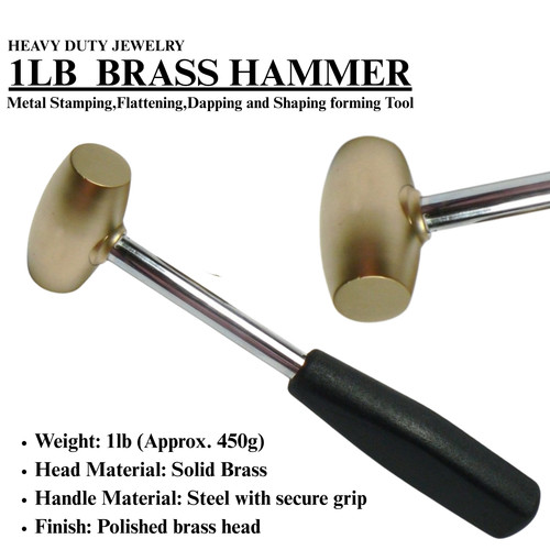 Brass head hammer 1lb 2lb - brass,