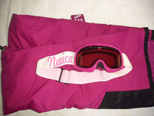 Nevica Ski Trousers Salopettes & Goggles Set – Pink, Size 8, 10,000mm Waterproof