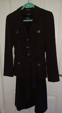 Women's Fully Lined Brown Dress 14 and Matching Safari Style Jacket 12