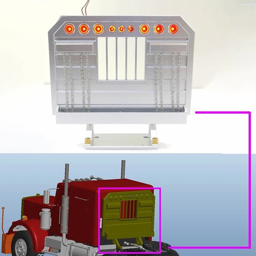 Metal cab rear equipment rack - cab,