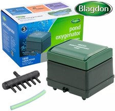BLAGDON POND OXYGENATOR 1800 KIT WEATHERPROOF AIR PUMP FISH AIRSTONE AIRLINE